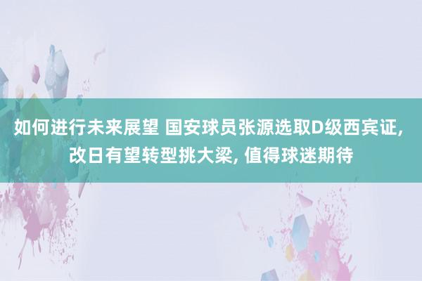 如何进行未来展望 国安球员张源选取D级西宾证, 改日有望转型挑大梁, 值得球迷期待