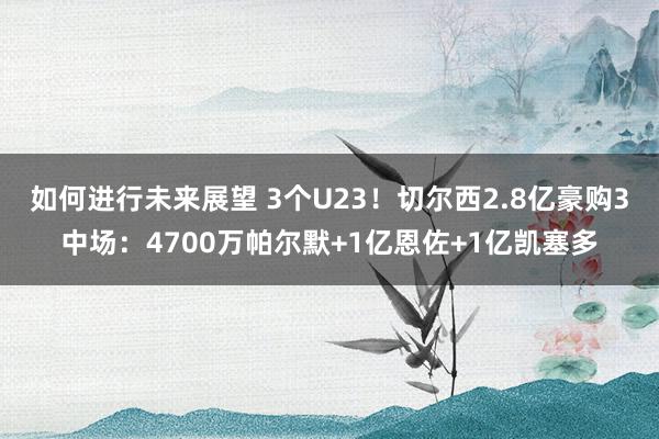 如何进行未来展望 3个U23！切尔西2.8亿豪购3中场：4700万帕尔默+1亿恩佐+1亿凯塞多