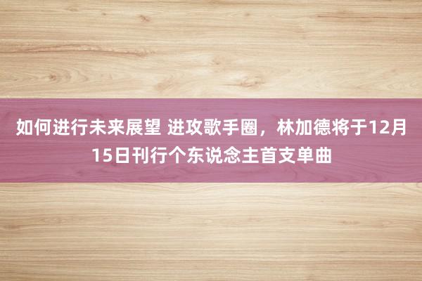 如何进行未来展望 进攻歌手圈，林加德将于12月15日刊行个东说念主首支单曲